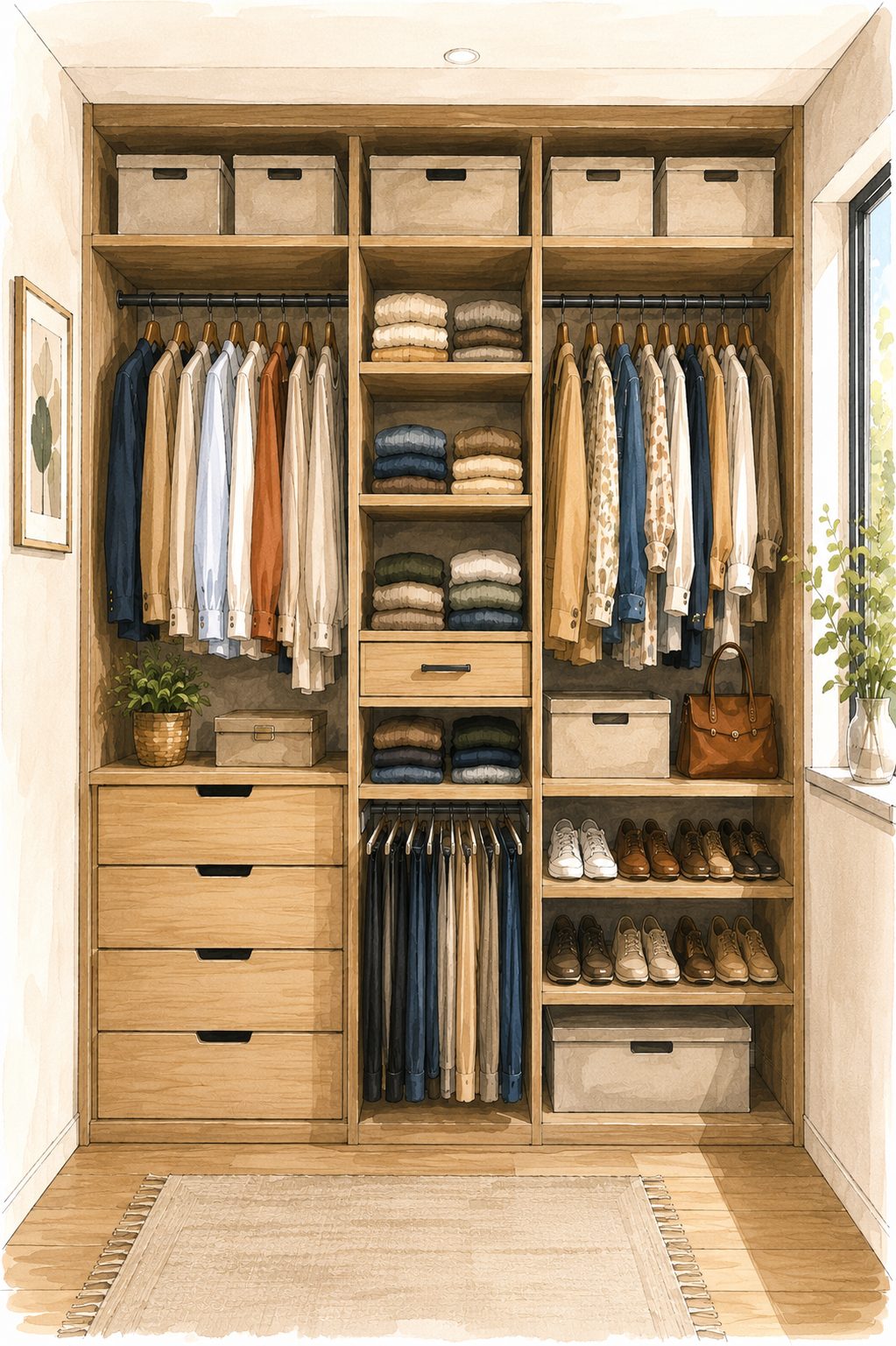 Dressing bien rangé